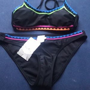 NWT lKA-KUL 2-Piece Bikini Top Bottom Swimsuit